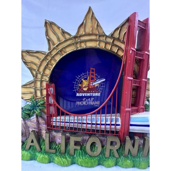 Vintage Disneyland California Adventure Sun Monorail Photo Picture Frame 4x4.5” - Picture 3 of 12